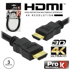 CABO HDMI 2.0 PROK 3M CHDMI3U